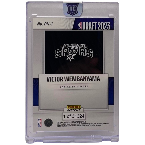 2023-24 Panini Instant Draft Night #DN1 Victor Wembanyama RC SPURS New/Sealed - Picture 3 of 3